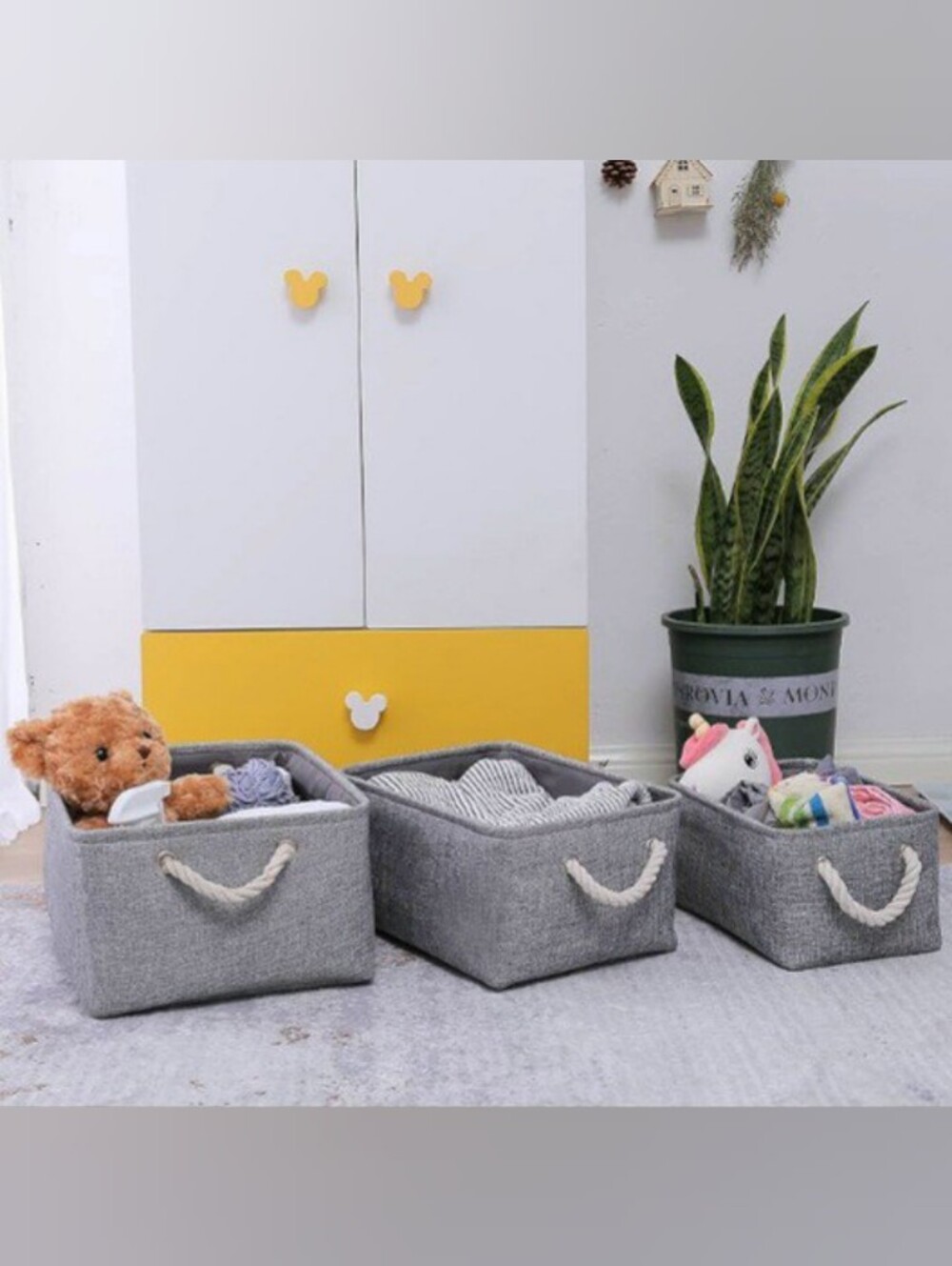 Creadard Storage Bin W/ Rope Handles